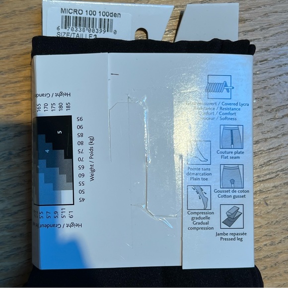 Black Opaque Microfibre Tights - Picture 5 of 5